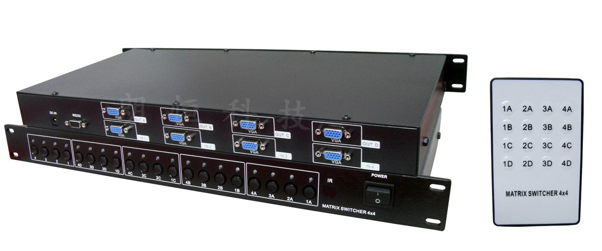 VGA-404J (4 in 4 out VGA matrix) VGA switcher 4 in 4 out