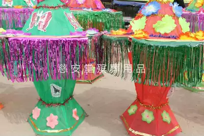 Funeral supplies, flower baskets, wreaths, white matter, sacrificial products, Lingtang decoration, flower baskets, paper work