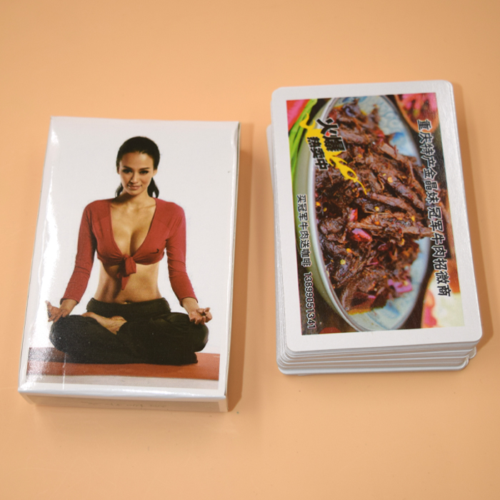 Yoga Advertising Poker Manufacturers Straight Set Poker Custom Printed Logo Advertising Playing Cards Gift Publicity