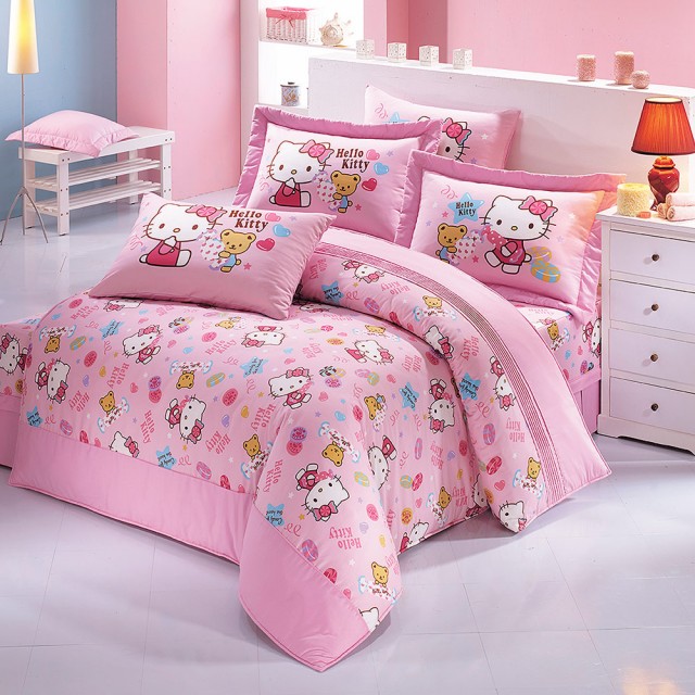 HELLO KITTY My sweet partner series (double pure cotton four-piece bunk bed dual-use by group) -Taobao