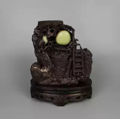Shanshui Qingtian stone carving ornaments on the branches of dragon eggs exquisite jade natural color handmade art collection direct sales