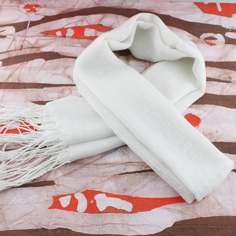 Hand-printed DIY special material pure cotton scarf pure linen scarf shawl thin