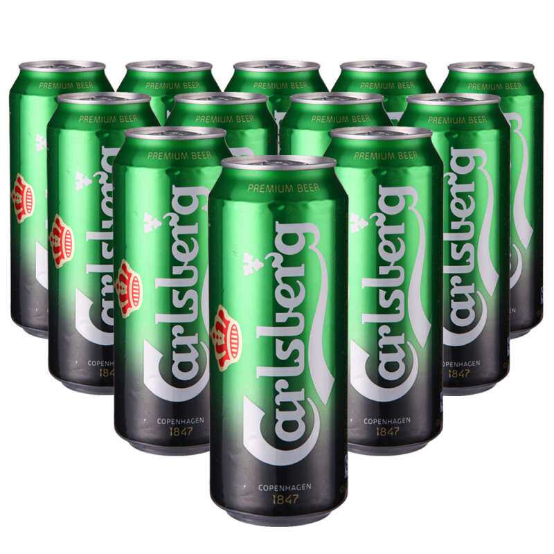 【苏宁易购】嘉士伯啤酒罐装500mL*12