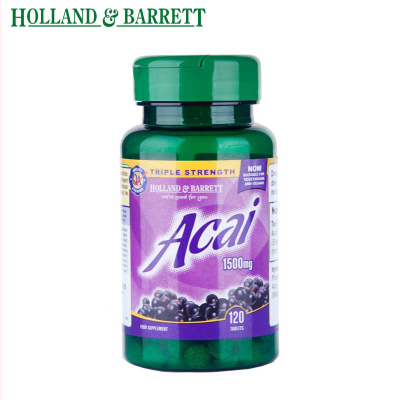 HollandBarrett/HB荷柏瑞 巴西莓营养片1500mg（120片）纤体瘦身