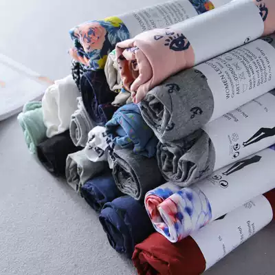 New summer seven and nine points encrypted Modal elastic thin pattern Non-Pilling printing inner pants women's small feet