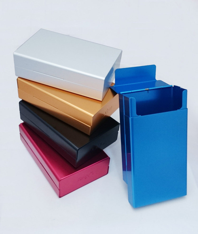 Come to Foo 20 Fitted Slide Cover Smoking Box Hard Softbox Ultra Slim Automatic Play Box Creative Color Metal Incense Smoking Box