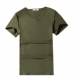 Áo thun cotton mỏng nam tay ngắn màu trắng tinh khiết v-cổ mỏng tay áo sơ mi đáy quần áo trẻ trung áo polo nam hàng hiệu Áo phông ngắn