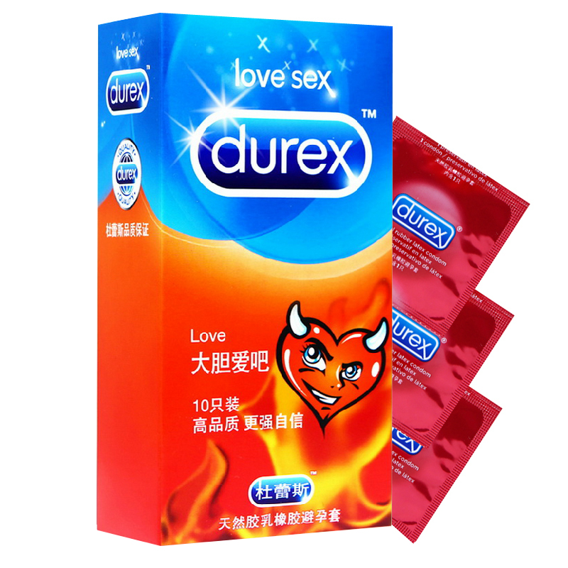包邮 杜蕾斯避孕套love 10只装安全套大胆爱吧 成人计生用品