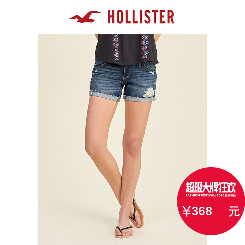 Hollister 中长款牛仔短裤 女 114532