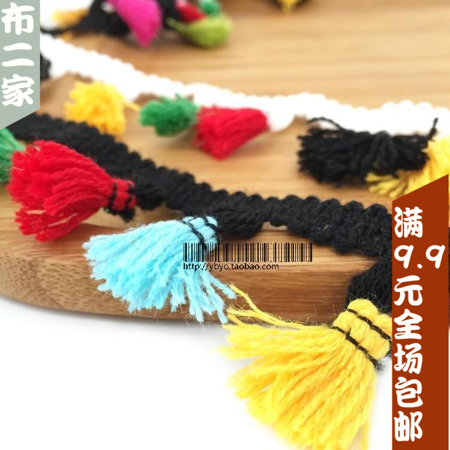 Small sweep cotton sweet Su spike DIY lace tape colored national clothing accessories curtain decoration with lace side