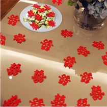Wedding supplies wedding banquet fruit plate placed non-woven small happy word wedding hand sprinkled Mini small happy word 1 pack 30