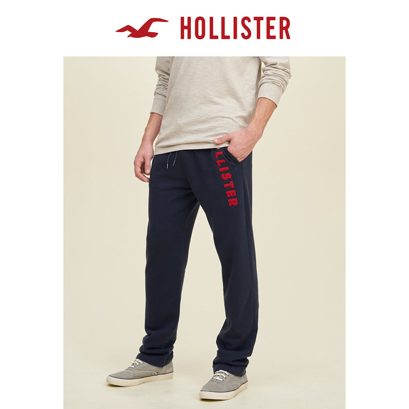 Hollister 标识图案抓绒运动裤 男 112322