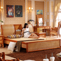 Rattan family rattan bed double rattan bed flat rattan king bed 1 8m double rattan bed rattan woven bed rattan bed