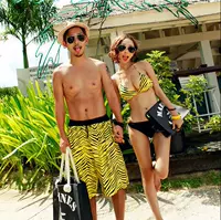 Peter moon Korea Leopard bơi kỳ nghỉ cặp vợ chồng đồ bơi đi biển bikini phụ nữ đồ bơi bikini - Vài đồ bơi bộ đồ đôi đi biển đẹp