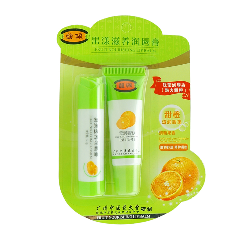 馥珮唇膏 果漾滋养润唇膏套装 水感润唇膏5.5g 送 莹润唇彩8g