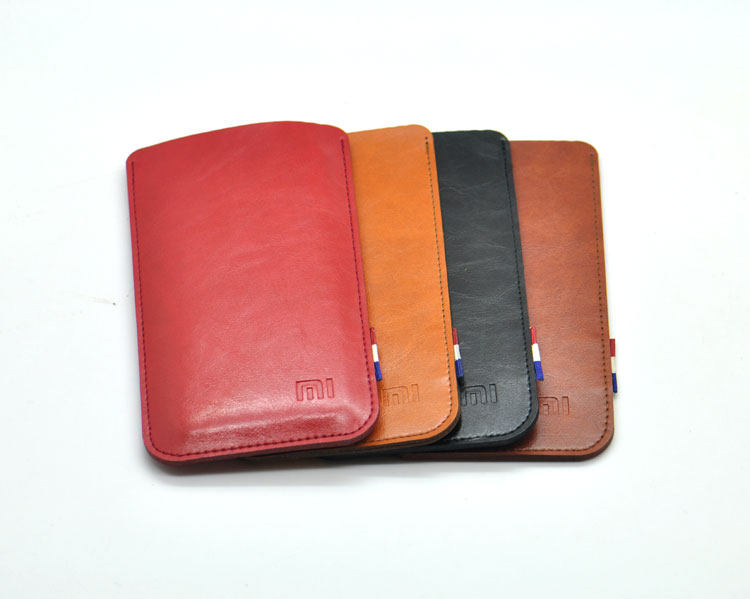 Customize Xiaomi Mix2S suitable leather cover protective sleeve straight insert cover liner bag cashier bag 5 99 inch mobile phone protective sleeve