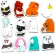 Mỹ Chúng tôi Bare Bears Chúng tôi Gấu Gấu acrylic Trâm Grizzly Badge Panda Panda Ngực ghim cài áo vest nam Trâm cài