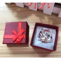 Pha lê nhẫn cầu hôn lớn đạo cụ sinh viên mô phỏng nhẫn kim cương lớn Ngày Valentine phóng đại món quà trang sức sinh nhật để gửi bạn gái nhẫn đính hôn