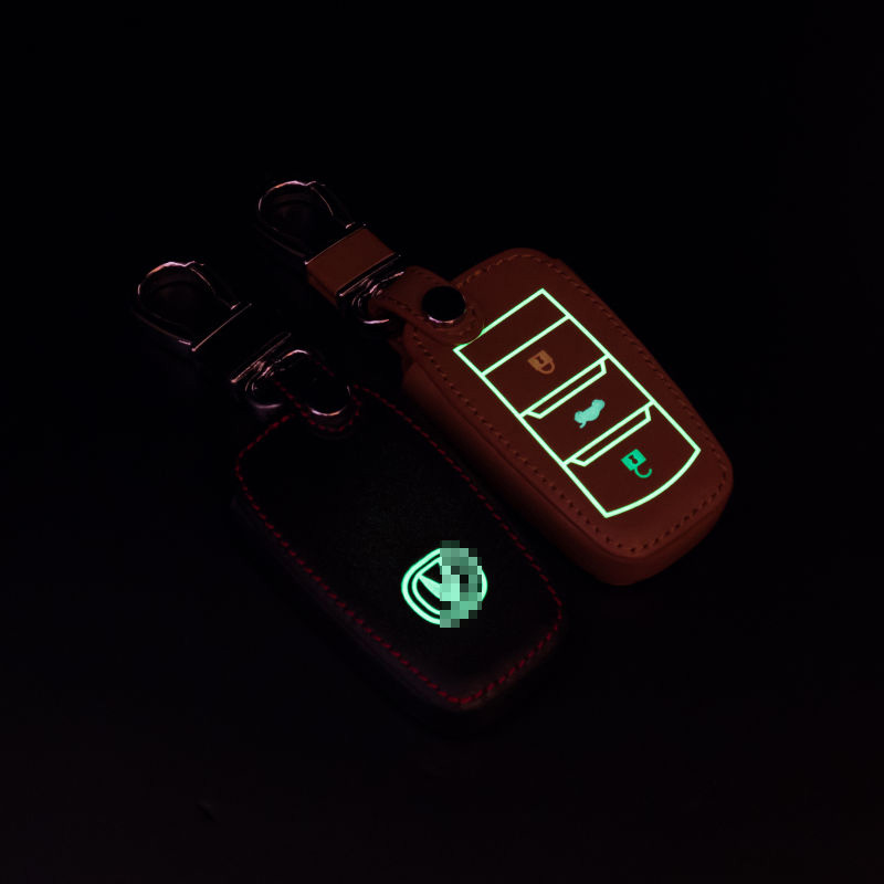 专用于长安cs75钥匙包cs35钥匙套 汽车钥匙扣真皮包夜光改装用品