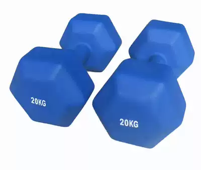 Large weight men practice arm muscle 15kg 20kg dipped hexagonal dumbbell household fitness equipment