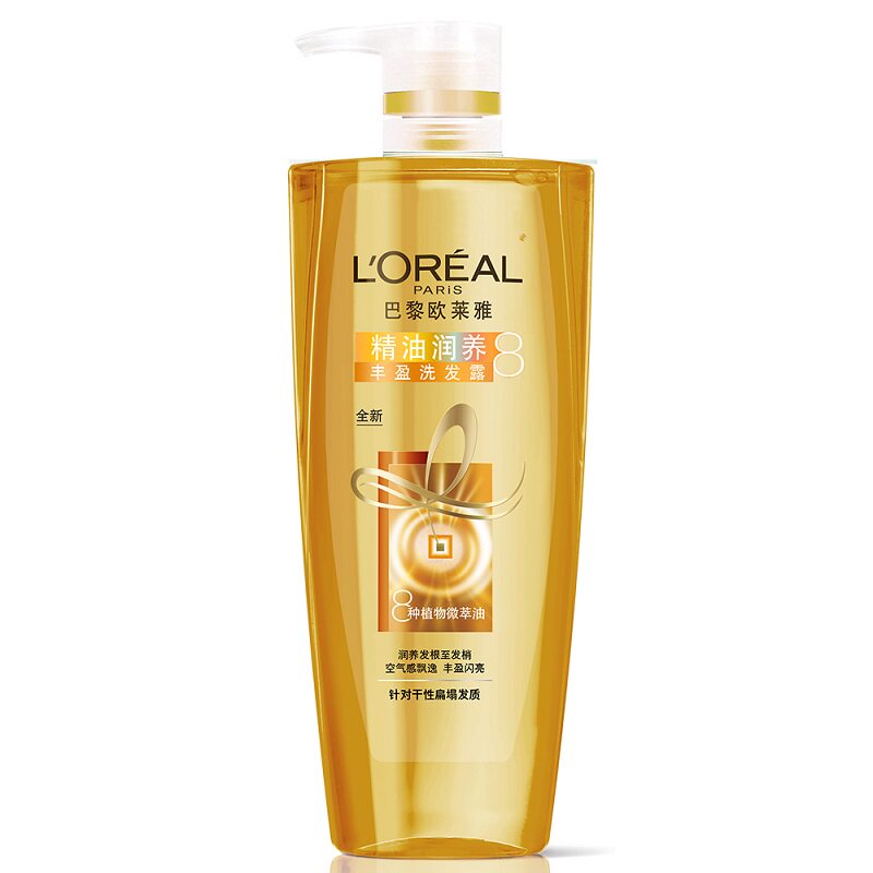 【天猫超市】欧莱雅精油润养丰盈洗发露700ml洗发水膏去屑无硅油