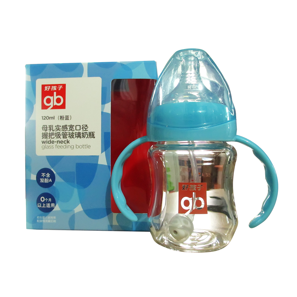 好孩子 母乳实感 宽口径婴儿新生儿宝宝 玻璃奶瓶120ml B80185
