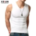 Tiếp tục áo vest nam rộng vai cotton nam cổ chữ V chạm đáy áo vest nam bó sát thể thao bó sát áo ba lỗ gym Áo vest cotton