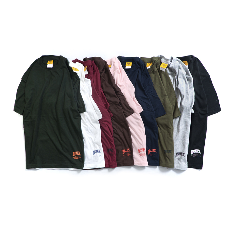 Battles 2017夏季新品 经典美式纯色圆领打底衫 简约宽松纯棉18