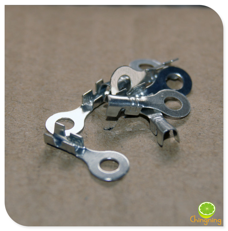 Copper nickel plated 3 2mm O-shaped ground plate O-type open terminal ring ground ring end thickness 0 4MM