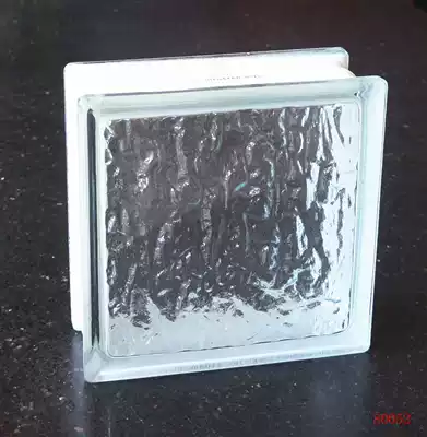 80052 Indonesia super white water shadow pattern imported glass brick porch partition square brick background wall