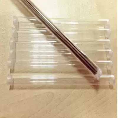 Transparent PVC hard tube with lid transparent tube dustproof plastic incense tube thread incense tube 5G outer diameter 11 inner diameter 10mm