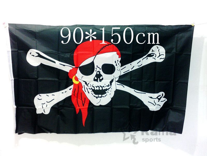 Spot 90*150cm 3*5ft Pirate Flag No. 4 Skull Flag Bar Haunted House KTV