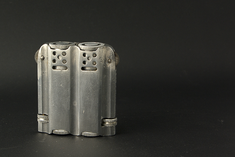 1940s Polish production Tandem aviation aluminium double head jun with antique kerosene lighter trench machine