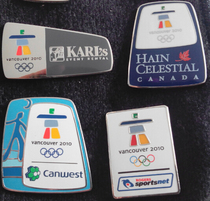2010 Vancouver Winter Olympics Badge Sponsor Badge Single