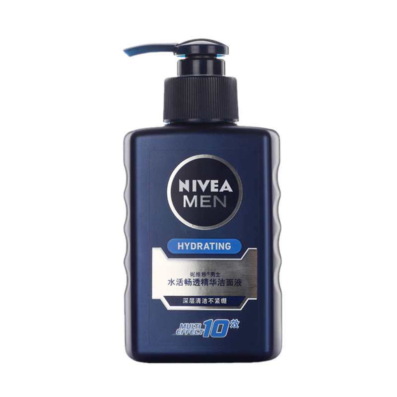Nivea/妮维雅男士水活畅透精华洁面液 150ml