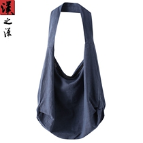 Chinese style men Zen bag casual linen bag shoulder stray bag retro cotton linen bag vintage cotton monk bag