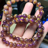 Pro-Peer Crystal White Ít Private Vision Violet Titanium Crystal Symbiotic Bracelet Nữ Phong cách Hairline Hôn Tấm thô Ore hiếm - Vòng đeo tay Clasp vòng dâu tằm cho bé