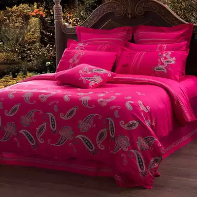 Jin Yan Shijia four-piece bedding K178 love song cotton twill embroidery wedding gift