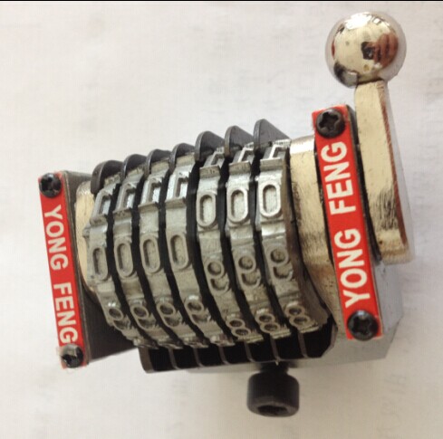 Seven-bit rotary variable-position small offset numbering machine