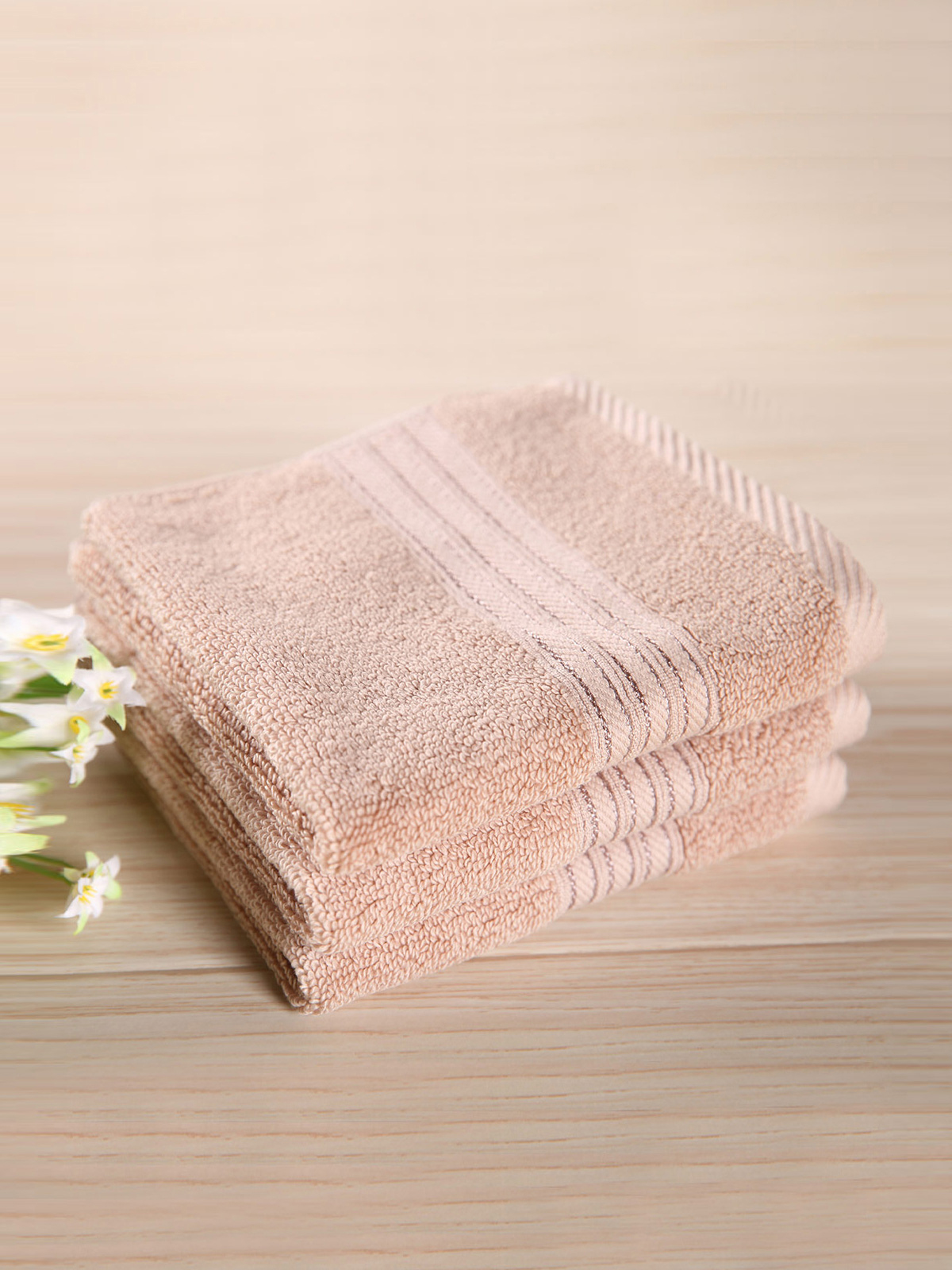 ROYAL VELVET|卡其色加州阳光炫彩方巾(3条装)