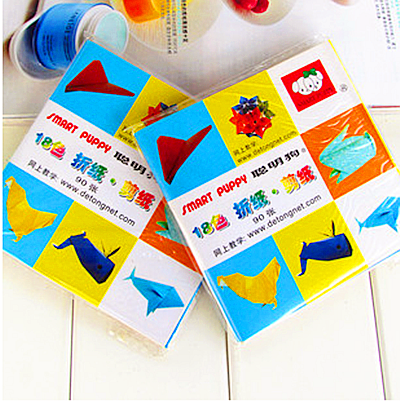 Smart dog 8 open 18 color color card handmade card paper paper-cut origami handmade color DIY card