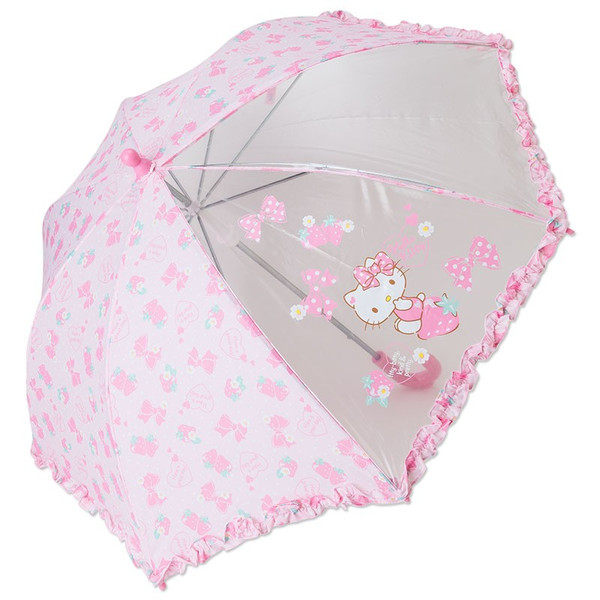 Sanrio Hello Kitty boy with cute lace straight umbrella 50cm (strawberry)