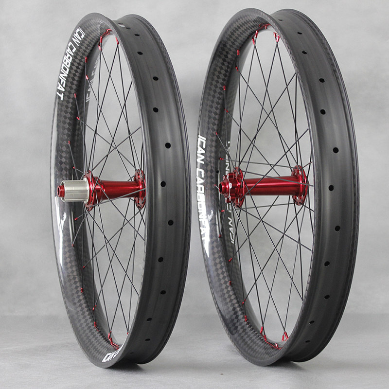 FW65-TL carbon fiber snowmobiles beach car wheel set 12K gold oil 32H disc brakes