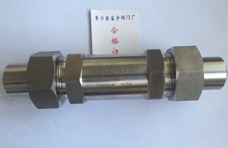Stainless steel 304 external thread welded check valve one-way valve high pressure check valve H21X-320P