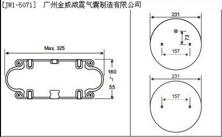 Mechanical equipment anti-jitter noise shock absorption airbag pad air spring FS330-14 1B-330