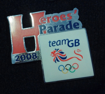 2008 Beijing Olympics Team GB badge British Olympic Heroes Parade badge