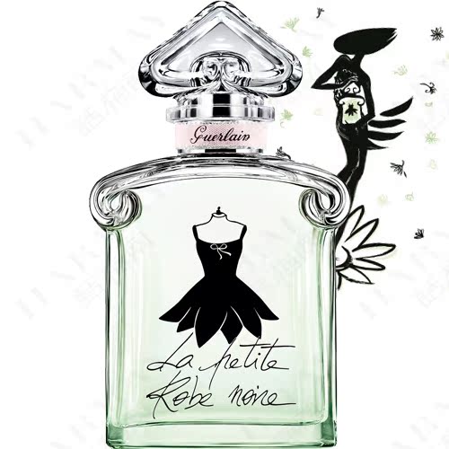 GUERLAIN娇兰小黑裙淡香露花瓣洋装香水30ml EDT绿色新款女香持久