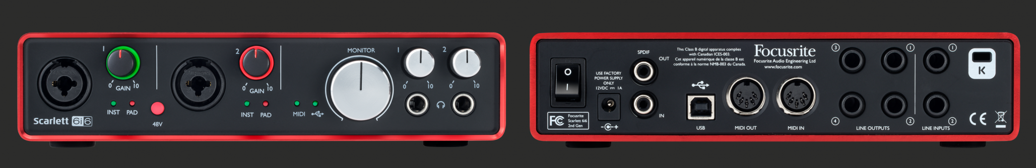 Focusrite Scarlett 6i6 second generation new external USB