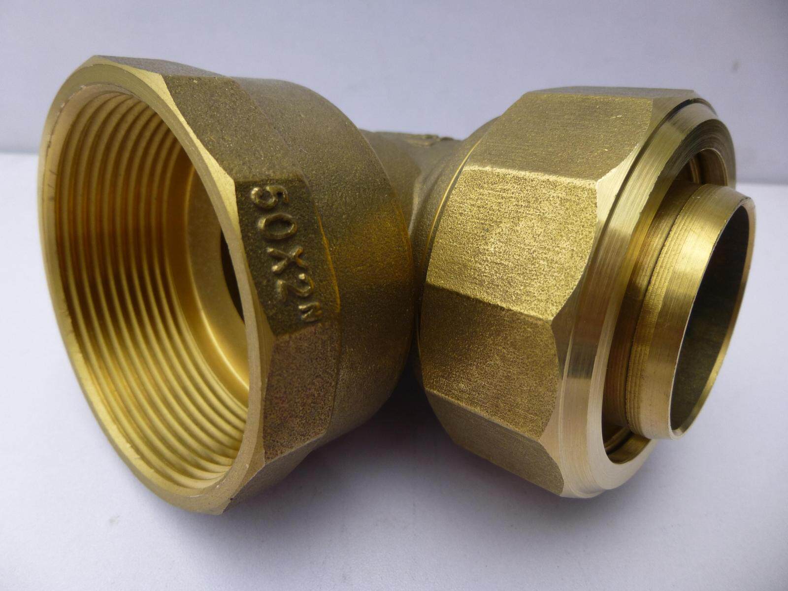 Aluminum-plastic pipe special copper joint inner tooth inner wire elbow dn50*2 inch 1 5 inch large diameter pipe fittings 11 2