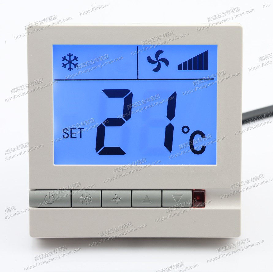 Fangwei central air conditioning liquid crystal temperature controller indoor room temperature controller ventilator coil three-speed temperature-controlled switch